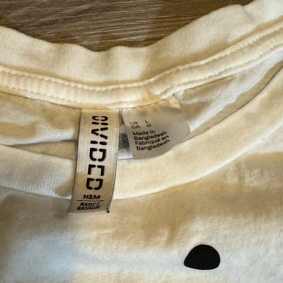 Divided White and Black Polka Dot Short Sleeve Tee - Picture 3 of 4